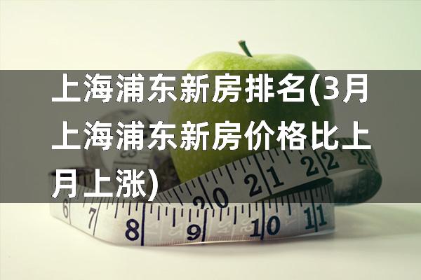 上海浦东新房排名(3月上海浦东新房价格比上月上涨)