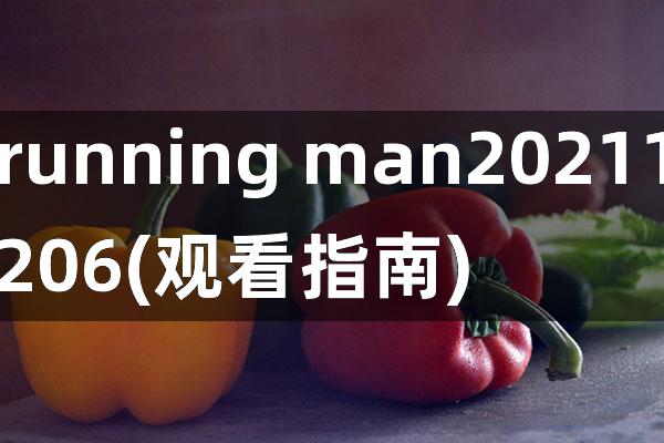 running man20211206(观看指南)