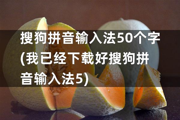 搜狗拼音输入法50个字(我已经下载好搜狗拼音输入法5)