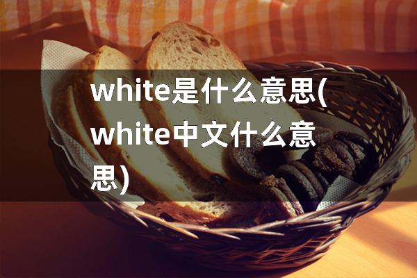 white是什么意思(white中文什么意思)