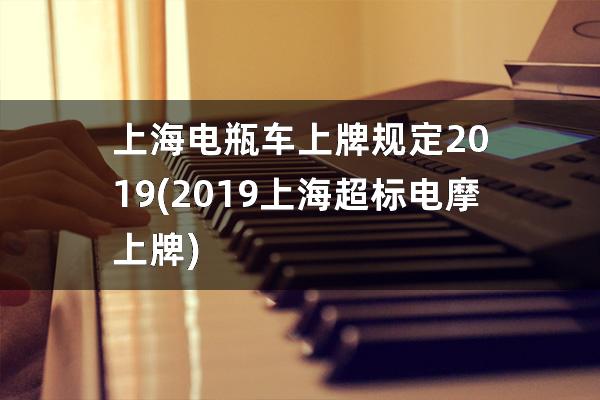 上海电瓶车上牌规定 2019(2019上海超标电摩上牌)