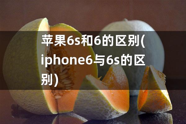 苹果6s和6的区别(iphone6与6s的区别)