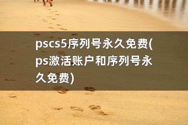 pscs5序列号永久免费(ps激活账户和序列号永久免费)